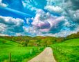 Landschaft mit  Wolkenhimmel, Love von Kasia und Tomek