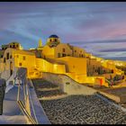 2634N-2709N Panorama Santorin Oia beleuchtet Abendstimmung