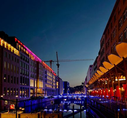 27.8.2024 Hamburg - Lichtinstallation Michael Batz