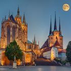 2865R-70R Dom Erfurt beleuchtet mit Vollmond