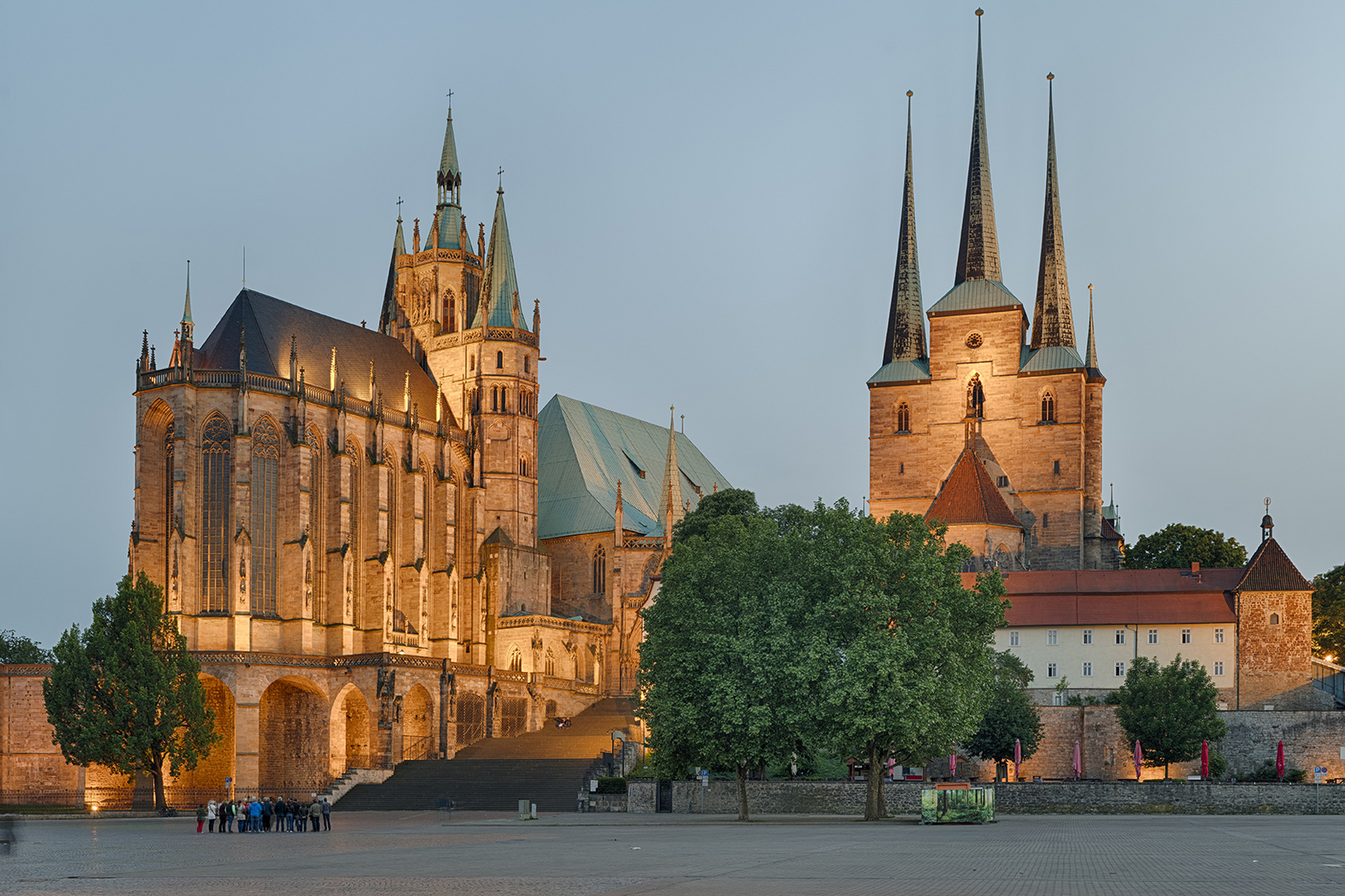 2876R-82R Dom Erfurt beleuchtet