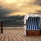 Strandkorb in St. Peter Ording ...