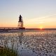 Sonnenuntergang am Leuchtturm Obereversand