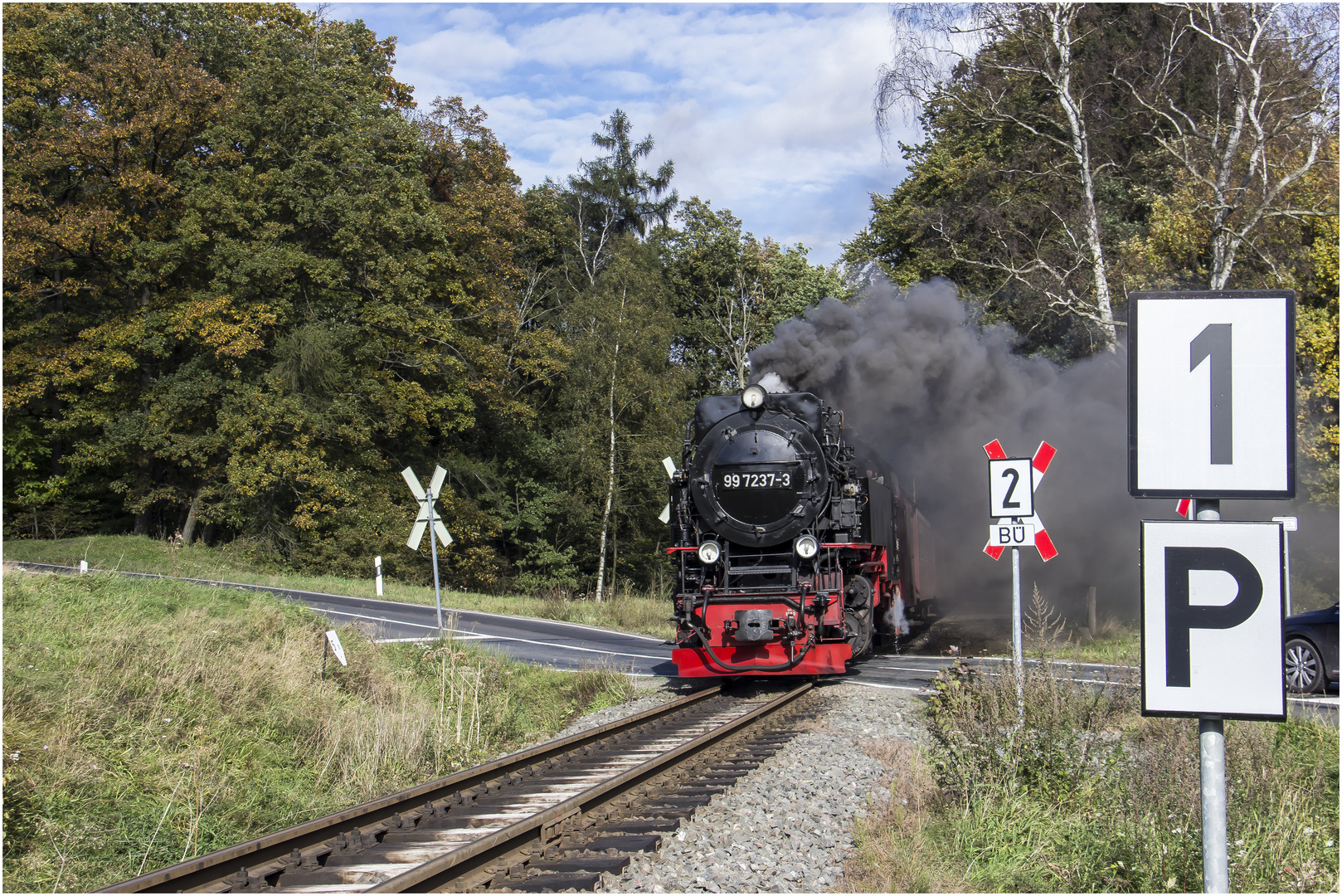 (2BÜ1P) Lok 99 7237-3 HP Sternhaus Haferfeld #1