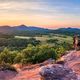 Sommer Sonnenaufgang im Dahner Felsenland