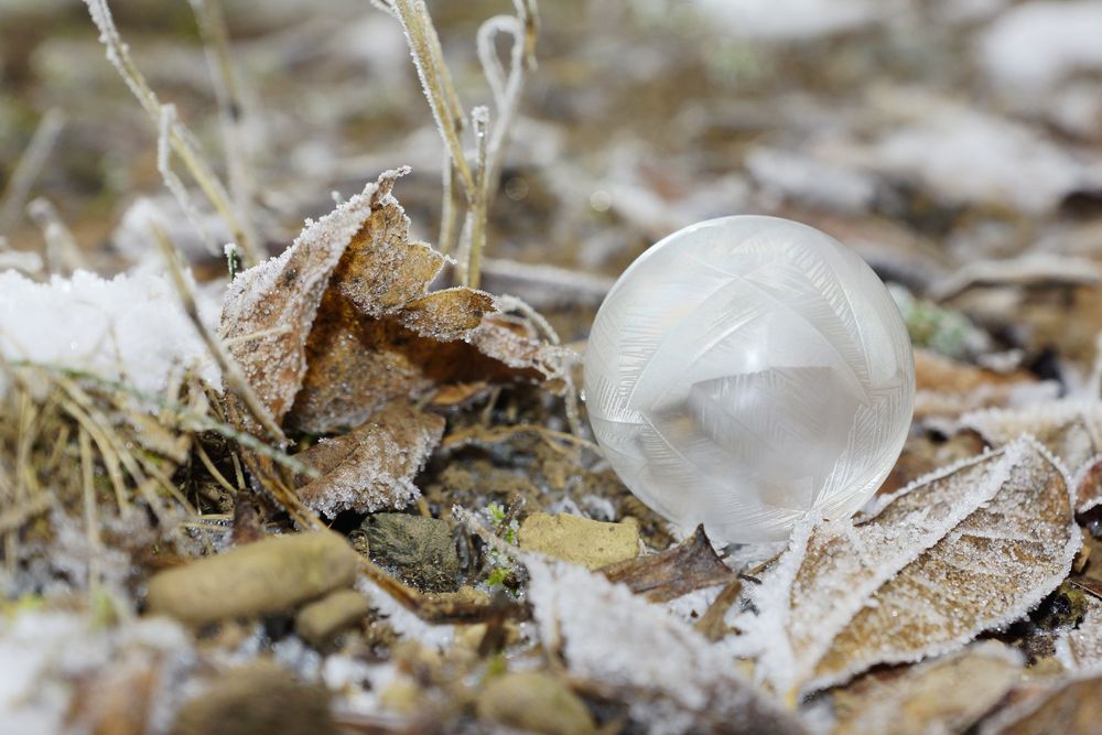 Seifenblase bei - 8° C von Matthias Barg