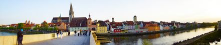 Regensburg von der Steinerne Brücke by Karl Kraft