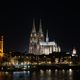 Klner Dom und Gro St. Martin bei Nacht 