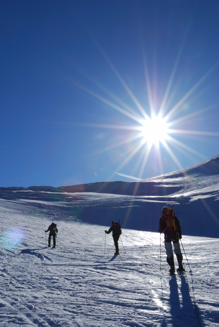 3 auf dem Weg zum Gipfel