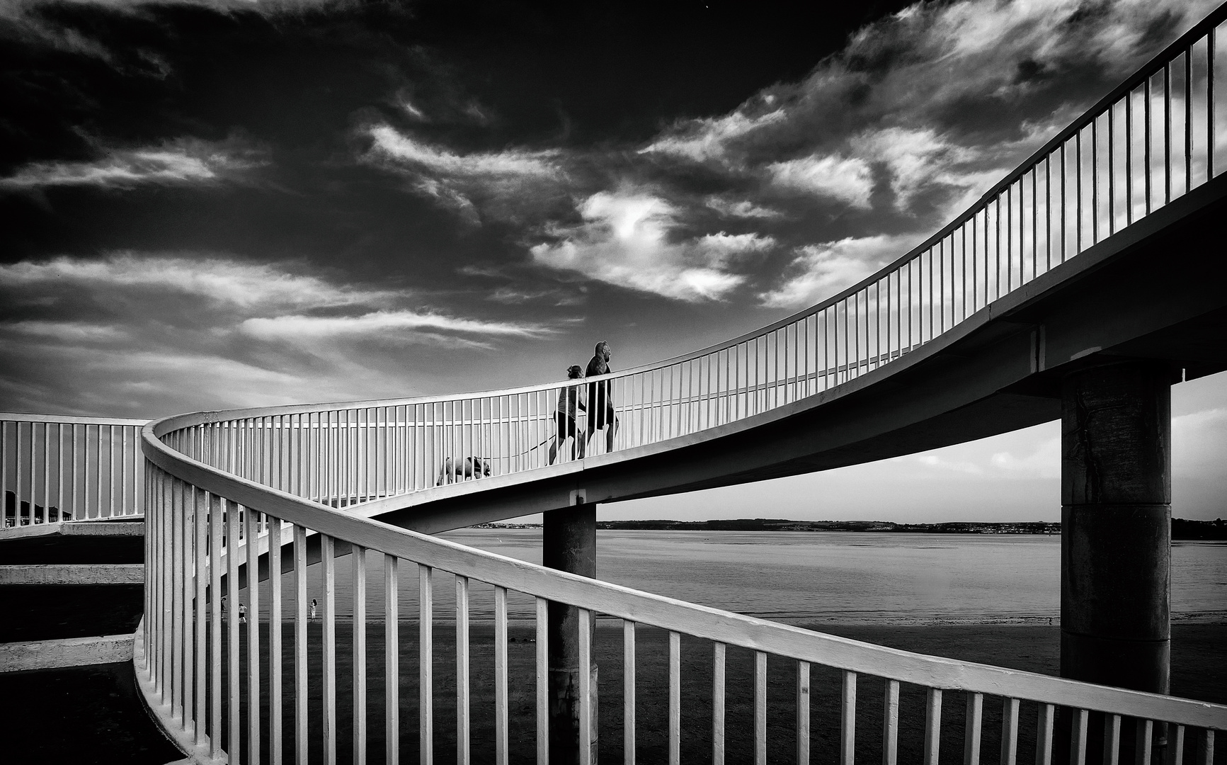 3 auf der Wendeltreppe