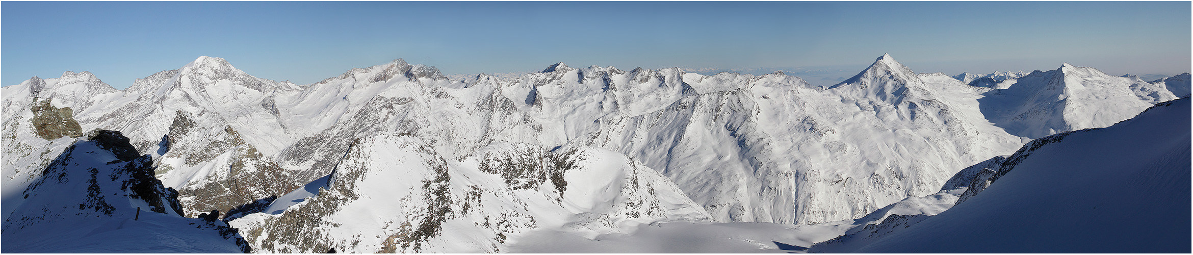 3 Bilder Panorama aus Allalin 3500müdM