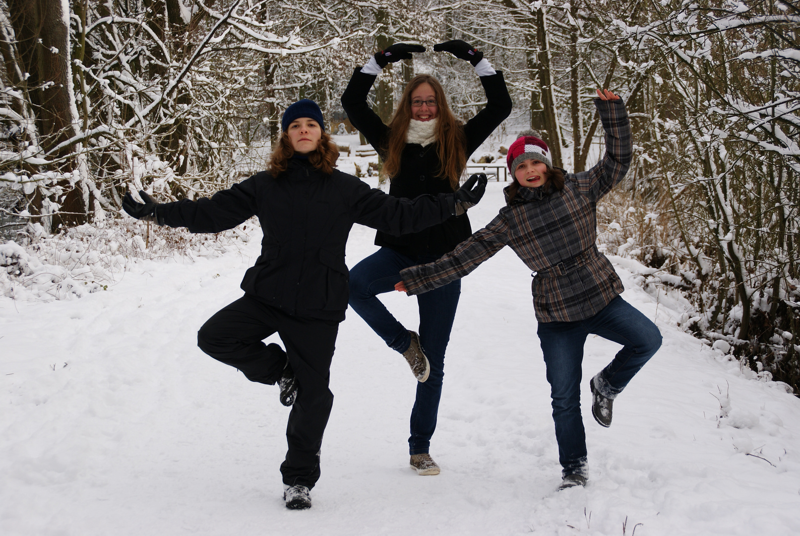 3 einfallslose im Schnee