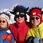 3 Eisbären beim Skifahren