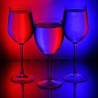 3 Glasses red&blue