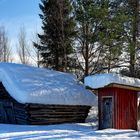 3 Hütten im Schnee