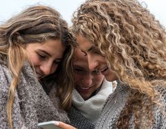 3 Ladies with curly hair