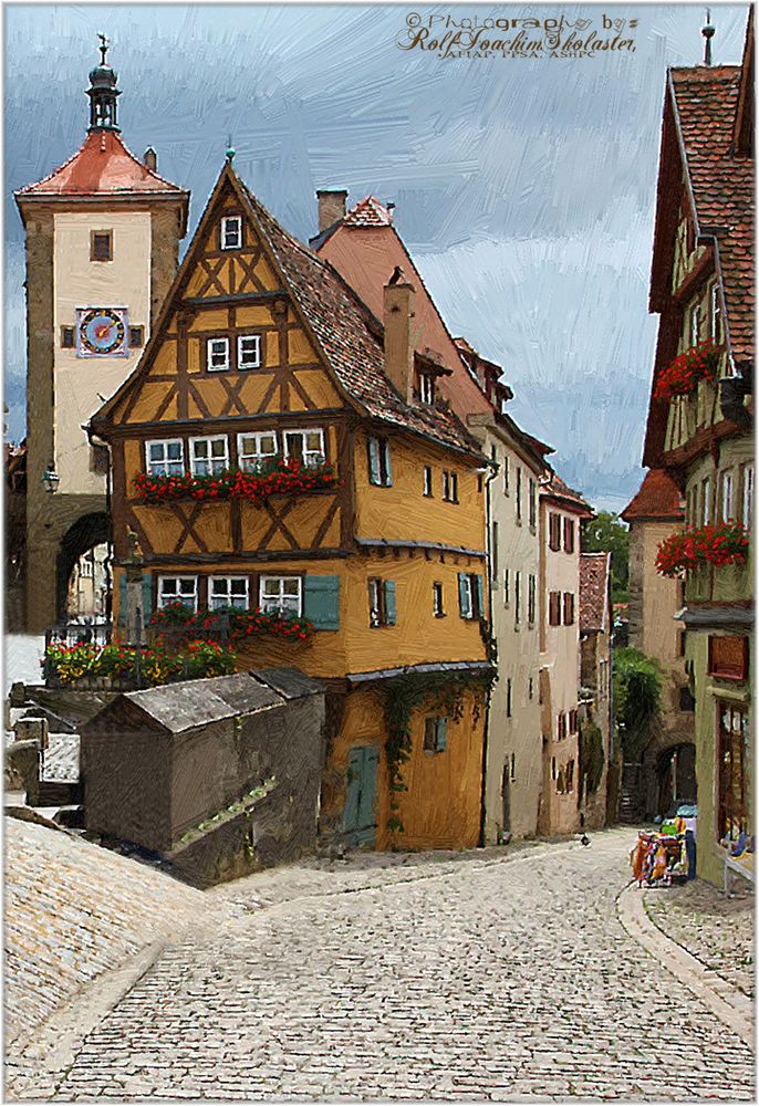 '' 3.) Rothenburg ob der Tauber,am Plönlein ''