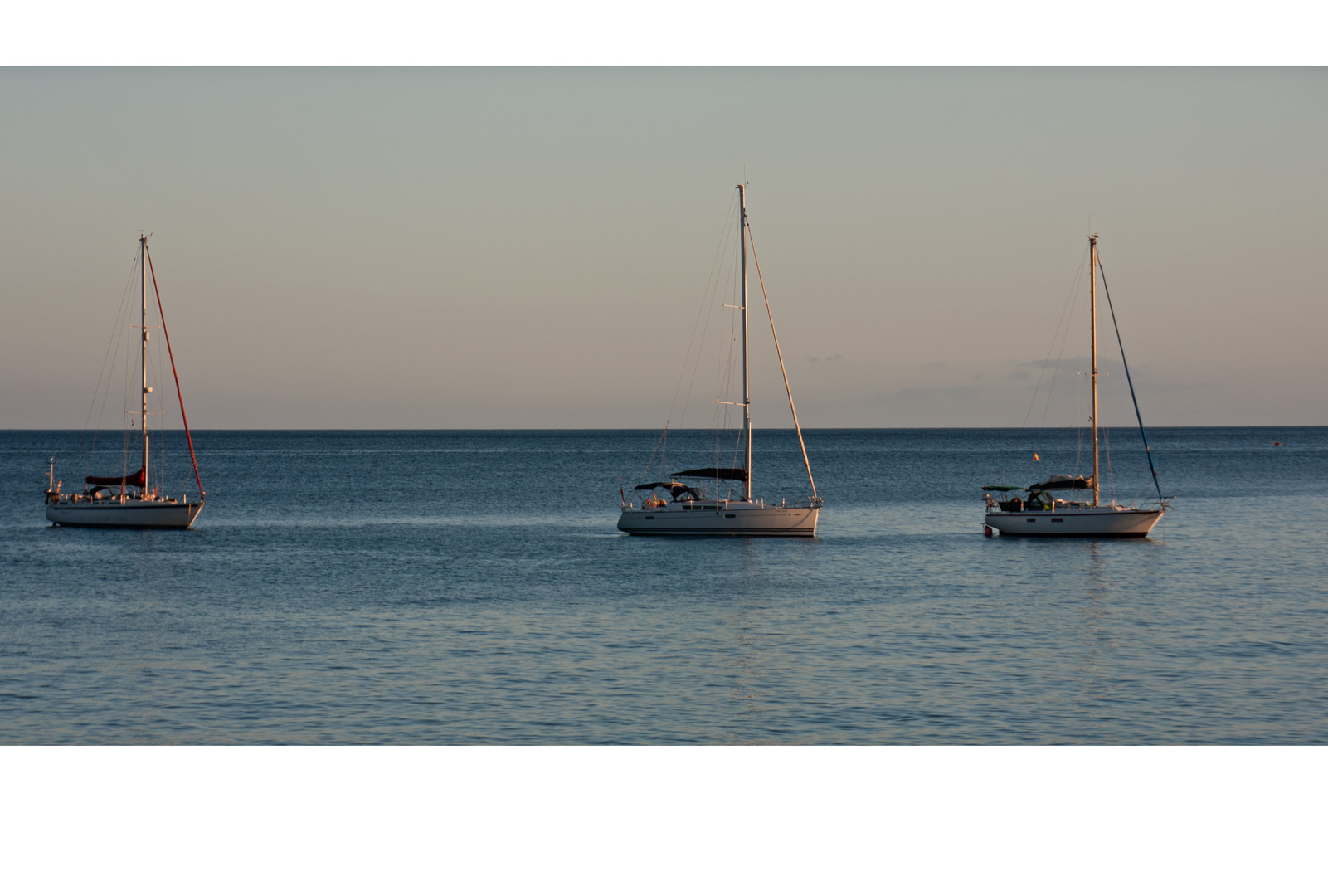 3 Schiffe in der Abendsonne