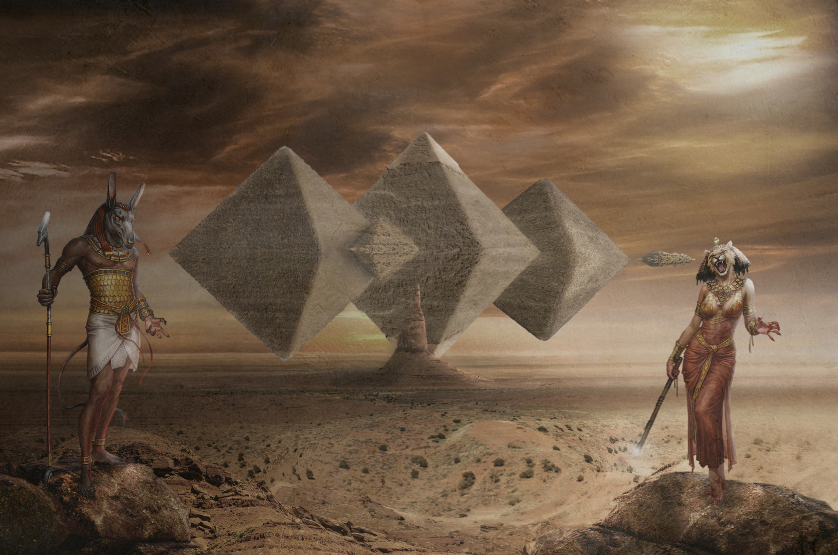 3000 v. Chr. Foto & Bild fotomontage, fantasy mystery, composing