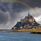 3082TZ Mont St Michel Frankreich Gewitter Regenbogen