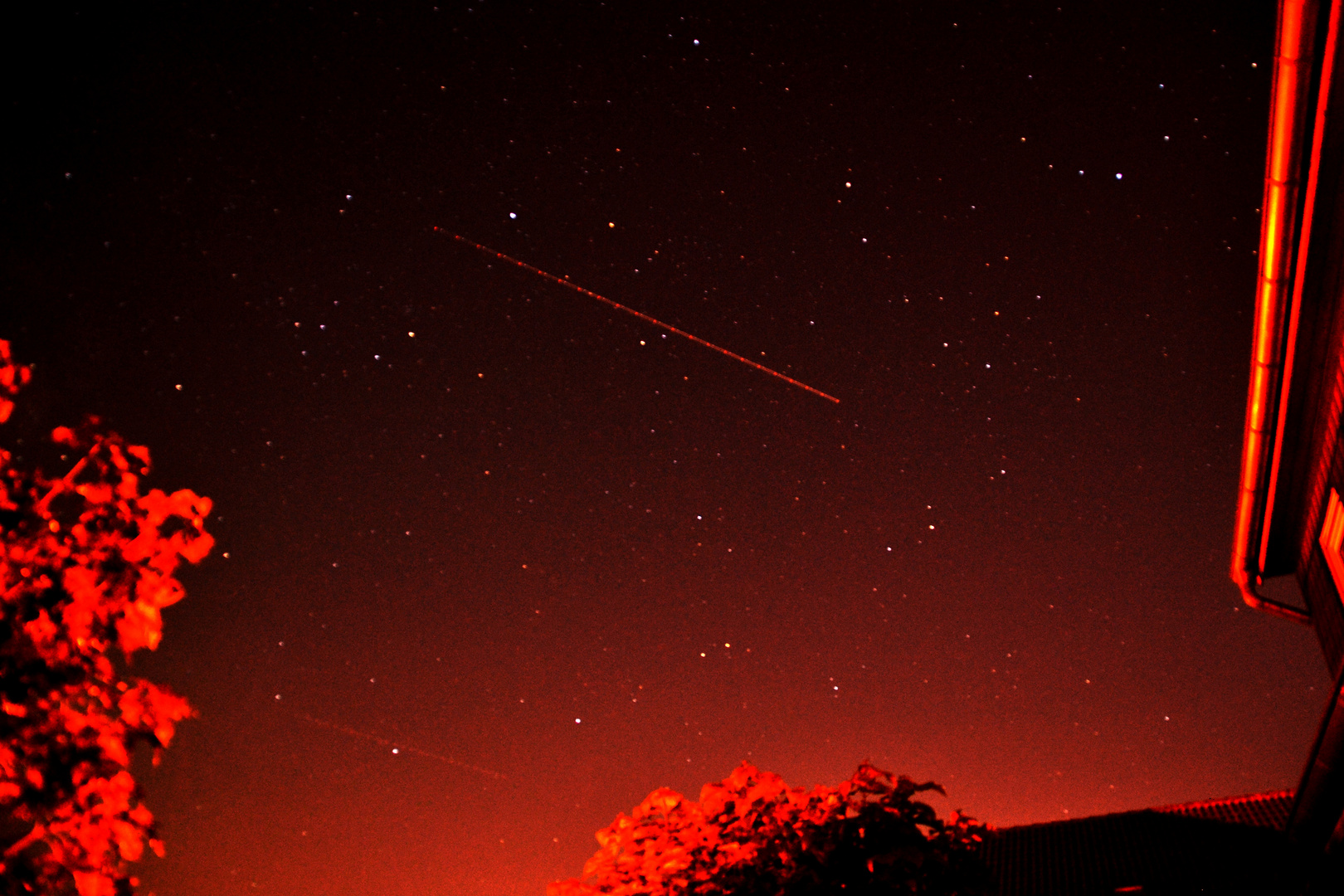 30sec. Flugzeug bei Nacht