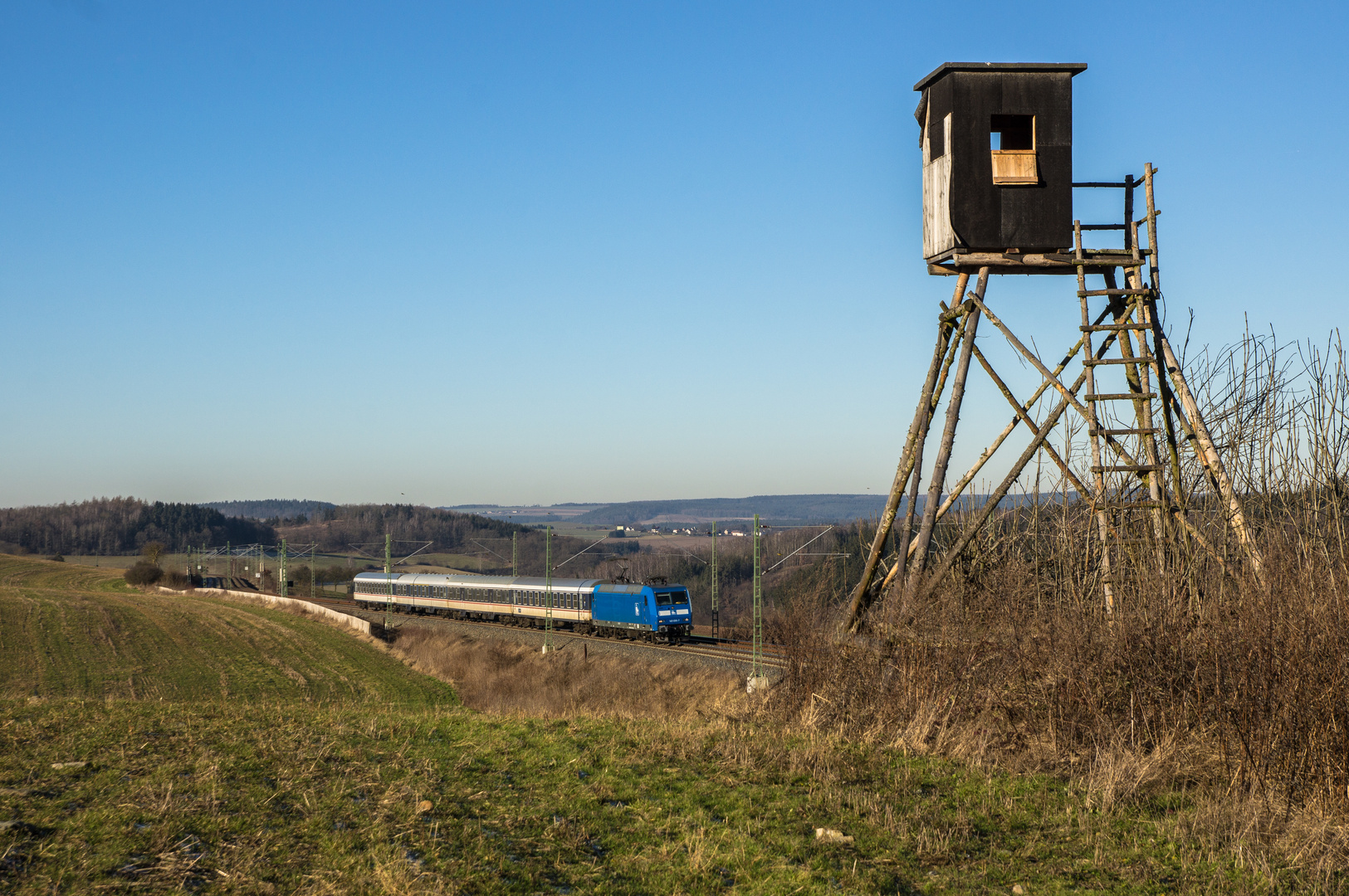 31.12.16 145 030 mit RE Ersatzverkehr bei Ruppertsgrün/ Vogtland