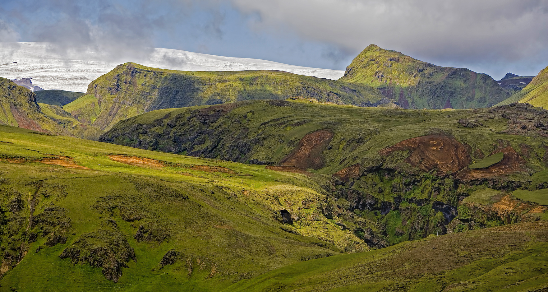 3244B Landschaft  bei Vik Island Panorama