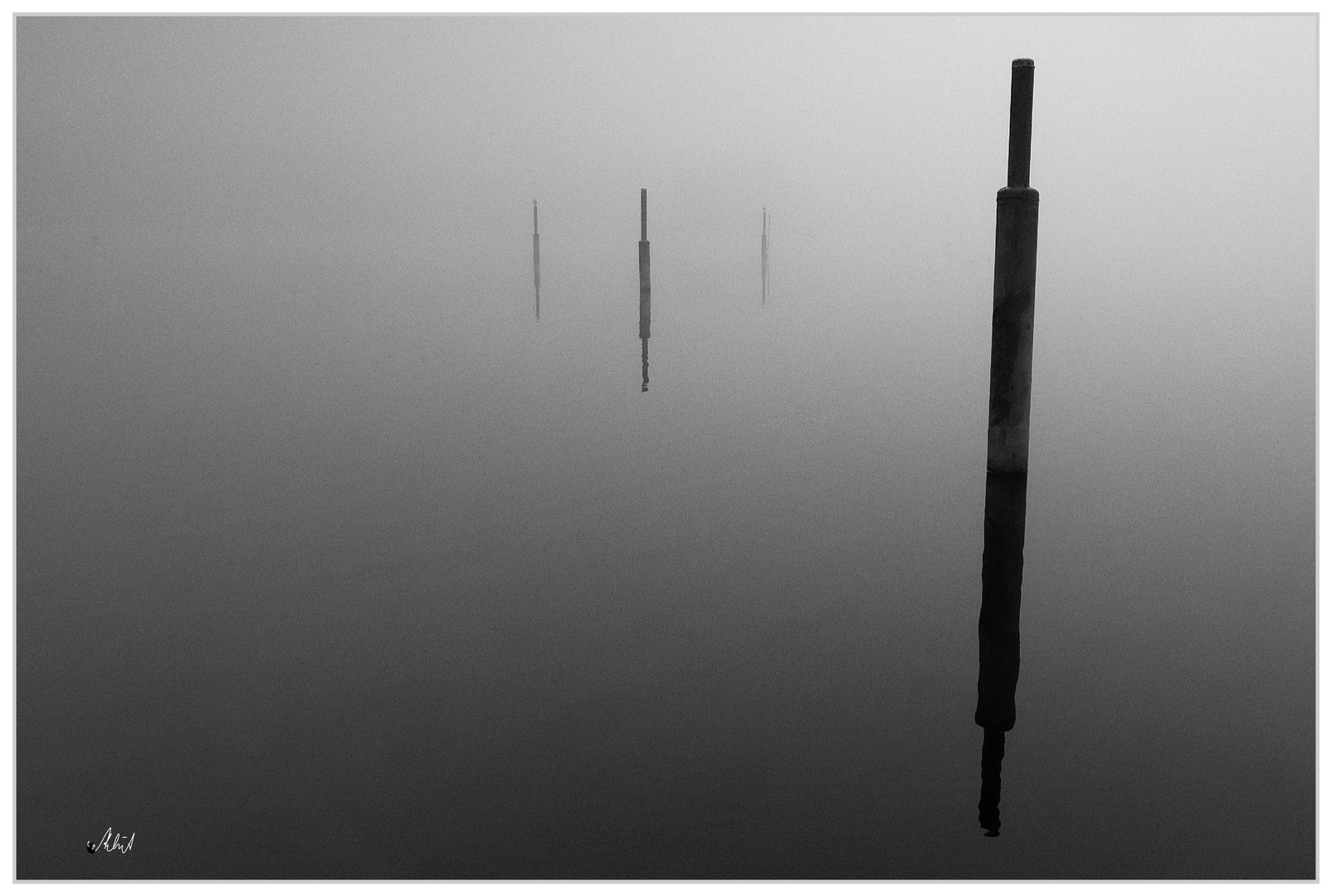 3246  ... Der See im Nebel ....