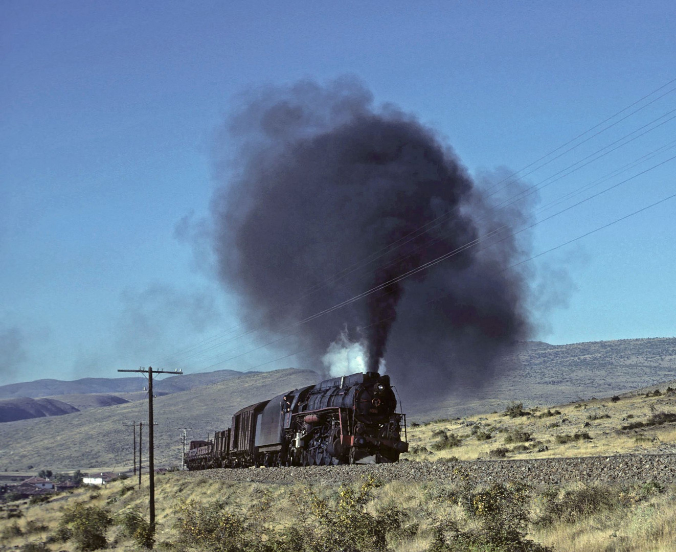 334a-Türkei Dampflok Rh,56.301-388 der TCDD zwischen Irmak und Cankiri