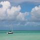 Karibik vor Curacao Boot im Meer