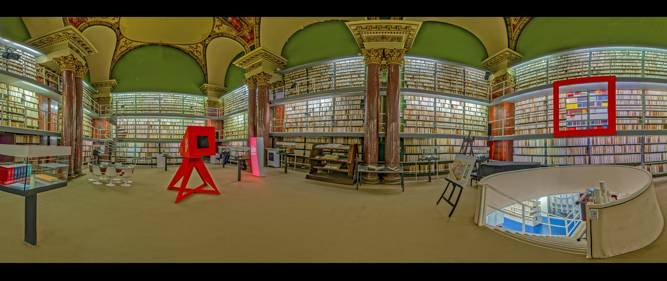 3417SC20C Herzog August Bibliothek Wolfenbüttel Innen  Panorama