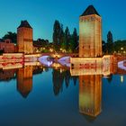 3506R-14R Strassburg Barrage Vauban  beleuchtet Panorama