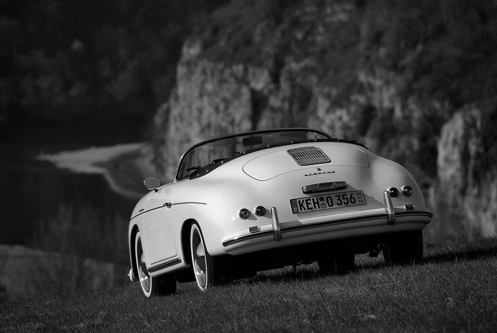 356 Speedster blickt auf den Donaudurchbruch