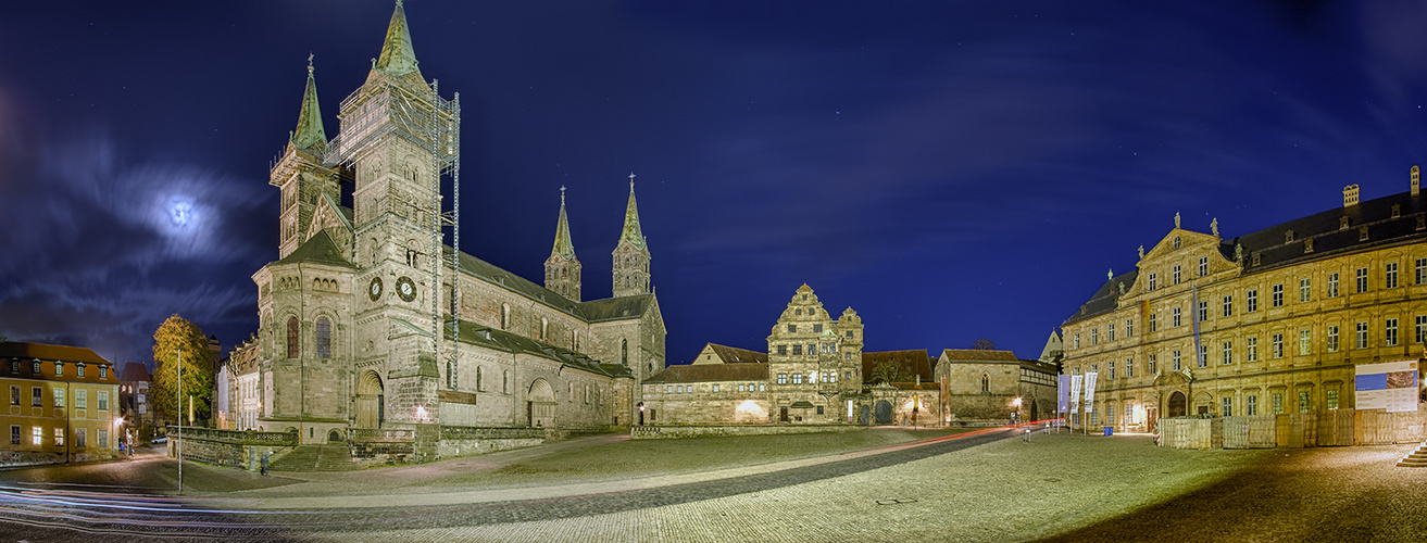 3599sb-3614sb Dom Bamberg Panorama Nacht