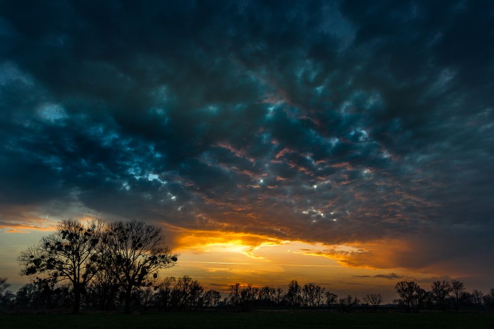 Sonnenuntergang an der Mittelelbe von U. Hennig