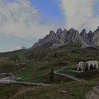 360 Grad Panorama vom Grödnerjoch in den Dolomiten