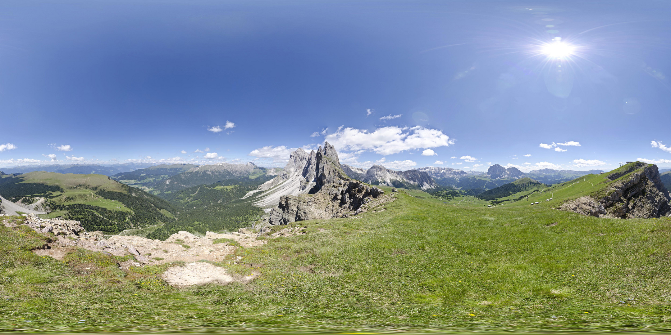 360° Kugelpanorama: Südtiroler Dolomiten - Geislergruppe