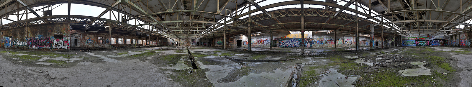 360° Panorama Alte Fabrik in Leipzig