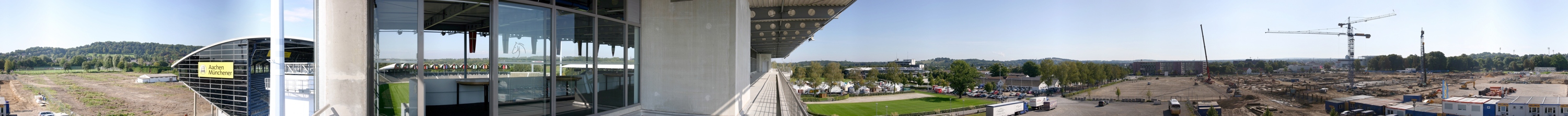 360° Panorama der Baustelle des neuen Tivoli in Aachen.