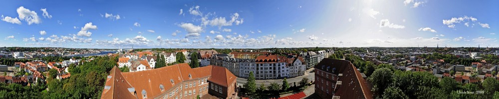 360 ° Panorama der Fördestadt Flensburg