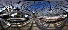 360° Panorama mit Zenit vom Kölner HBF