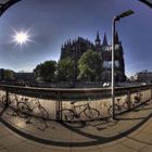 360° Panorama vom Kölner Dom und Hauptbahnhof