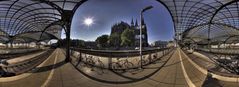 360° Panorama vom Kölner Dom und Hauptbahnhof