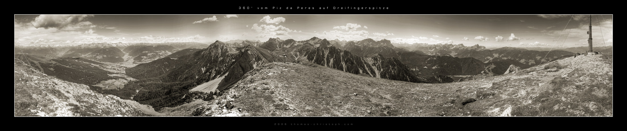 360° vom Piz da Peres auf Dreifingerspitze