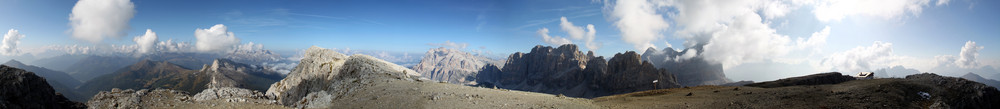 360grad Panoramaaussicht vom Lagazuoi- Corvara