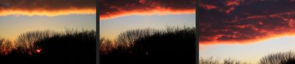 Sonnenuntergang in Berlin am 17.1.17 innehalb von 10 Minuten vom Balkon by petra hoppe