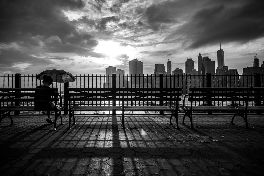 Blick auf New York kurz vor dem Regen von MPix