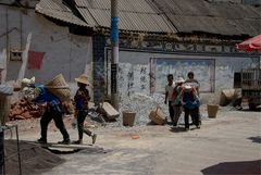 398 - Female Construction Workers Supplying Broke-stones for the Production of Concrete