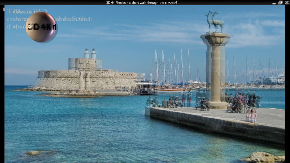 3D 4K Diaschau Rhodos Stadt Spaziergang