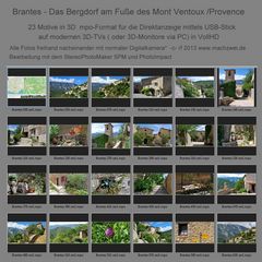 3D-Bilderschau für 3D-TV und USB-Stick: Brantes/Provence in VollHD